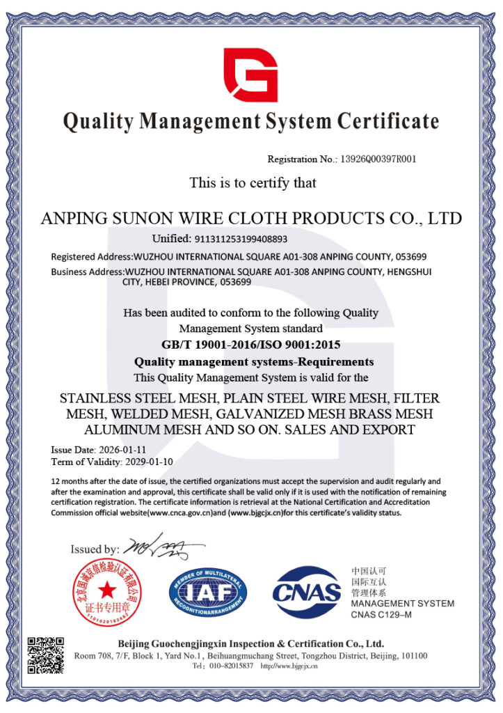 ISO Certificate